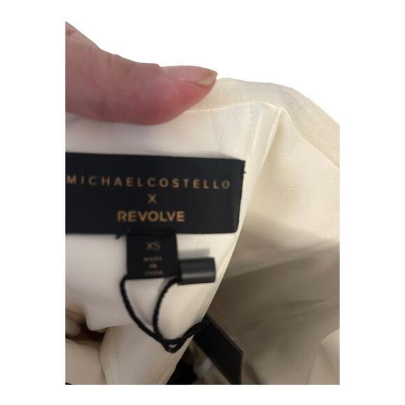 Michael Costello x REVOLVE Jake Gown Strapless Faux Leather Party Bridal Gala XS - Picture 10 of 16